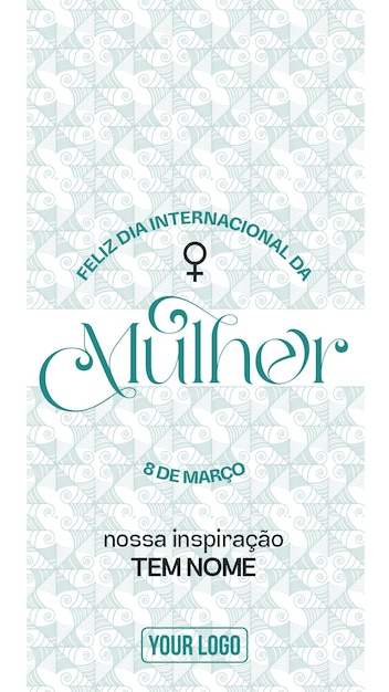 Free PSD template social media stories international women's day in brazil