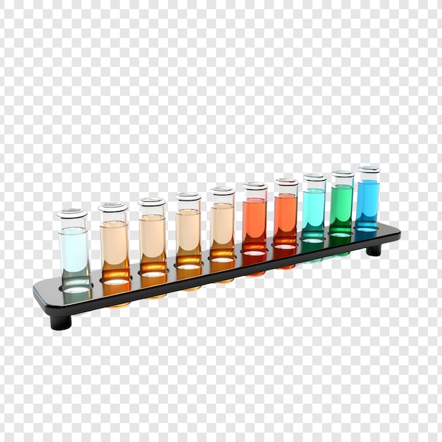 Free PSD test tube isolated on transparent background