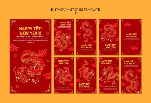 Free PSD tet festival template design