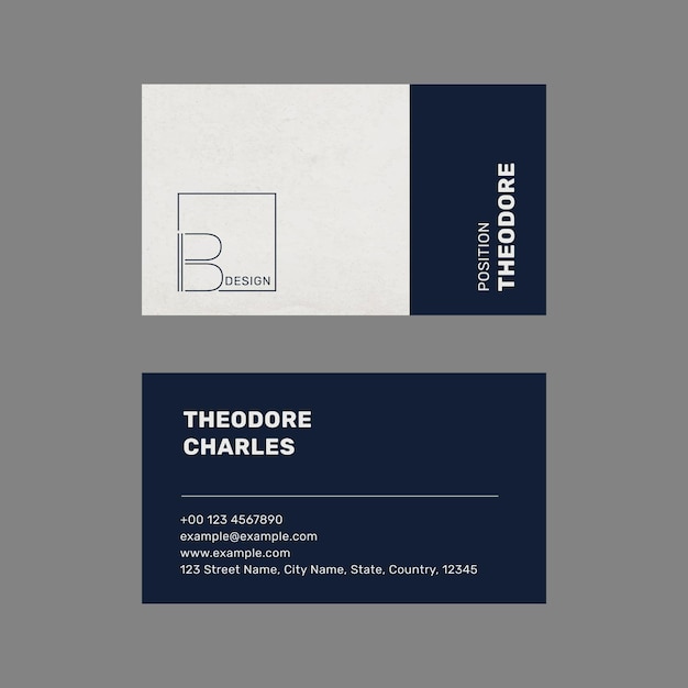 Free PSD textured business card template psd with minimal logo design