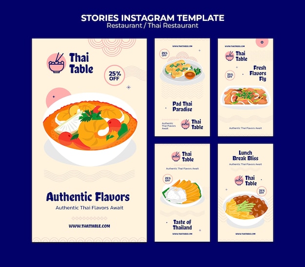 Free PSD thai restaurant template design