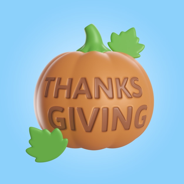 Free PSD thanksgiving 3d rendering icon