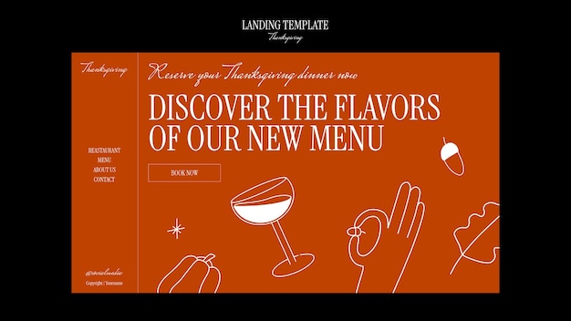 Thanksgiving celebration landing page