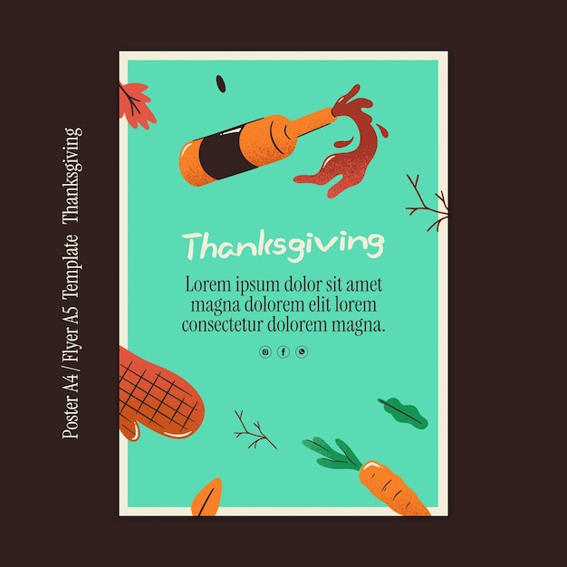 Free PSD thanksgiving celebration poster template