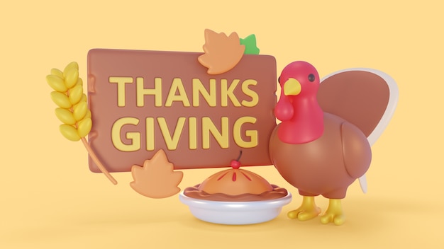 Free PSD thanksgiving compositions with turkey