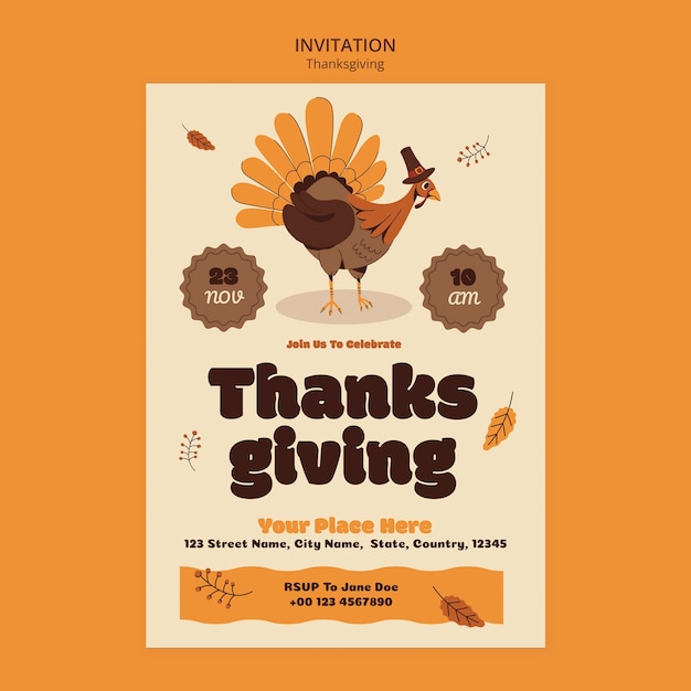 Free PSD thanksgiving  design template