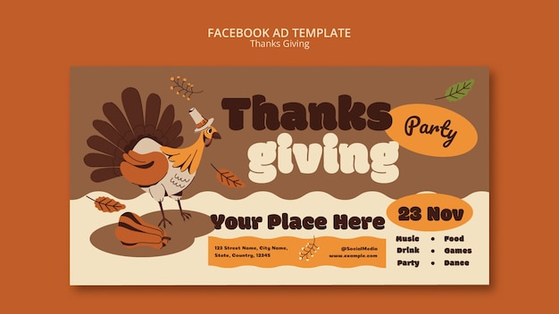 Free PSD thanksgiving  design template