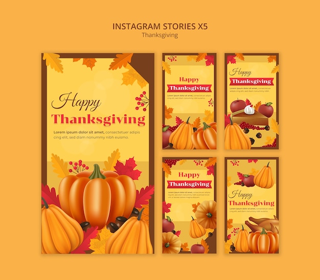 Free PSD thanksgiving instagram template design