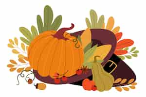 Free PSD thanksgiving pumpkins isolated