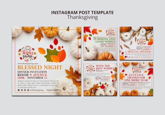 Free PSD thanksgiving template design