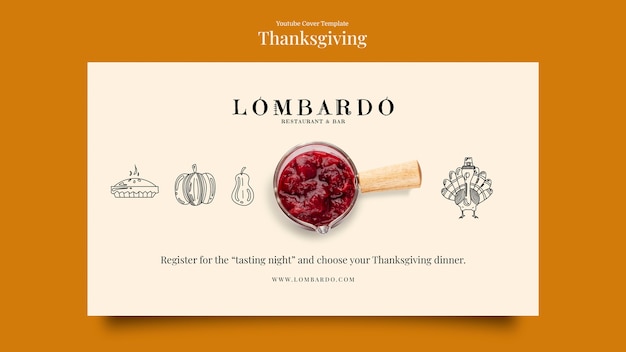 Free PSD thanksgiving template design