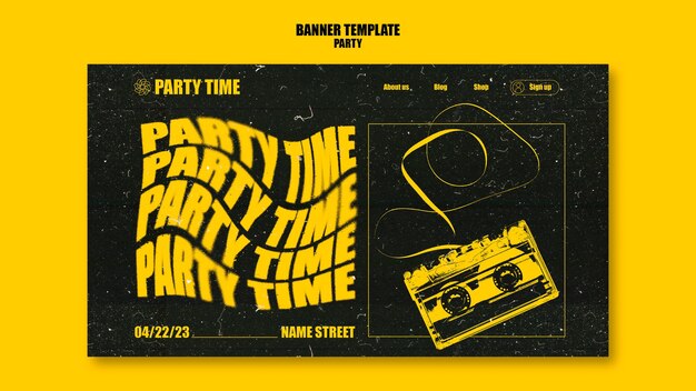 Themed party landing page template