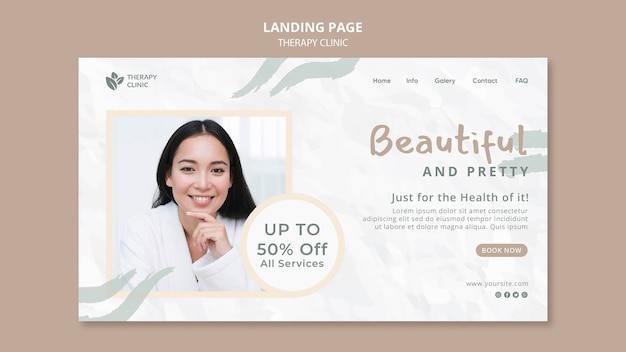 Therapy clinic landing page  web template