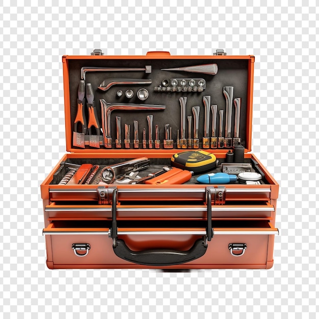 Toolbox isolated on transparent background