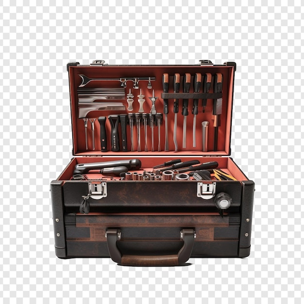 Free PSD toolbox isolated on transparent background