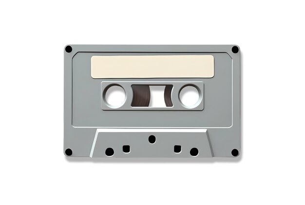 Free PSD top view on cassette tape isolated