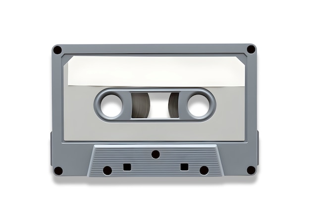 Free PSD top view on cassette tape isolated