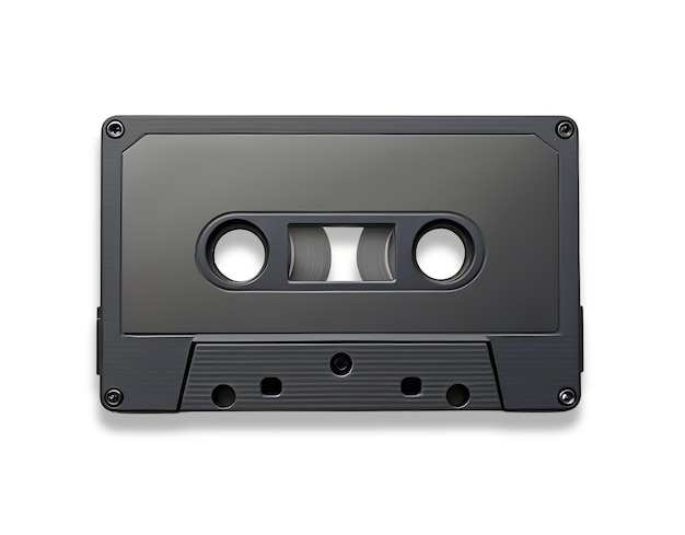 Free PSD top view on cassette tape isolated