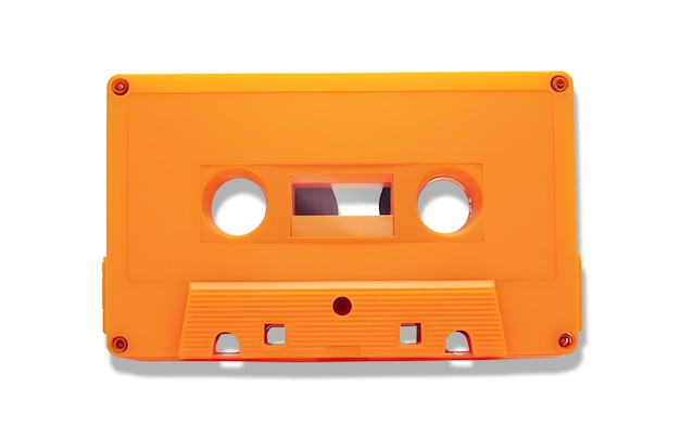 Free PSD top view on cassette tape isolated