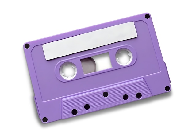 Free PSD top view on cassette tape isolated