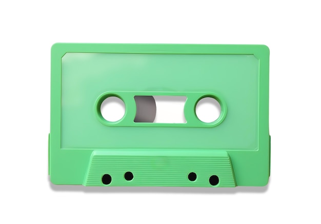 Free PSD top view on cassette tape isolated