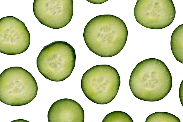 Free PSD top view on delicious cucumber slices