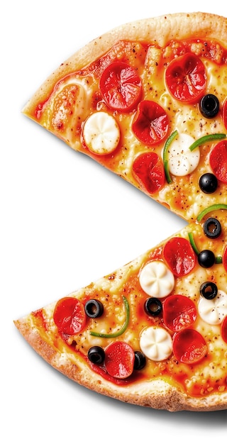 Top view on delicious pizza