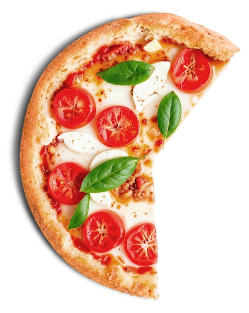 Free PSD top view on delicious pizza