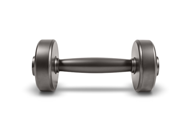 Top view over dumbbell isolated