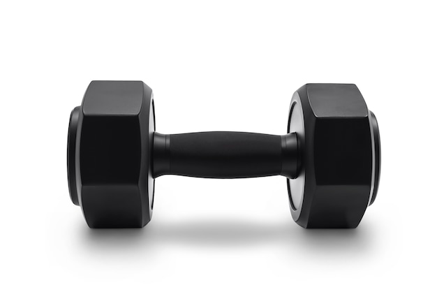 Free PSD top view over dumbbell isolated