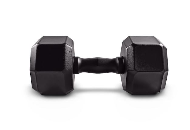 Free PSD top view over dumbbell isolated