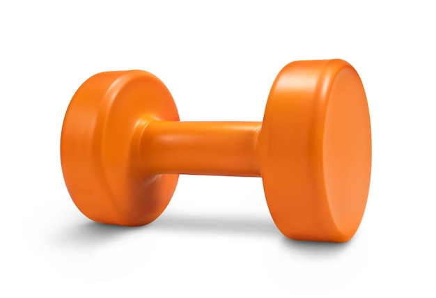 Free PSD top view over dumbbell isolated