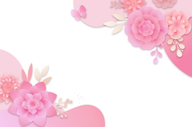 Free PSD top view pink flowers arrangement