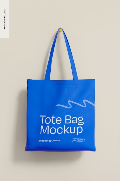 Tote bag mockup hanging