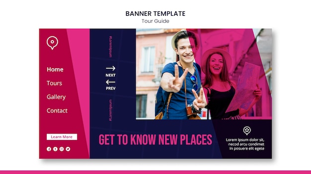 Tour guide banner template