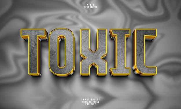 Toxic 3D editable text effect