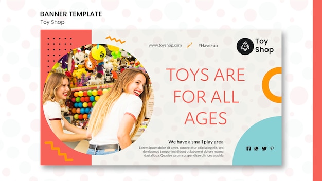 Free PSD toy store concept banner template