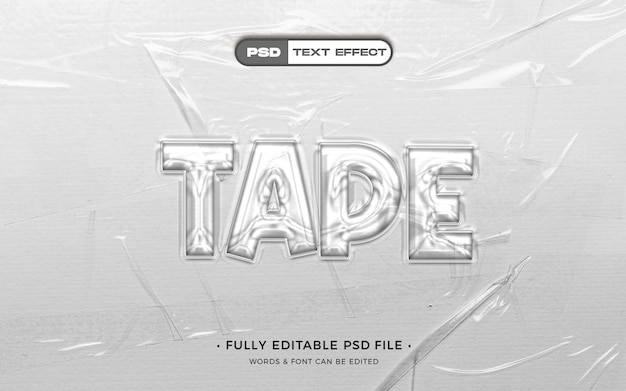 Transparant Tape Style Text Effect