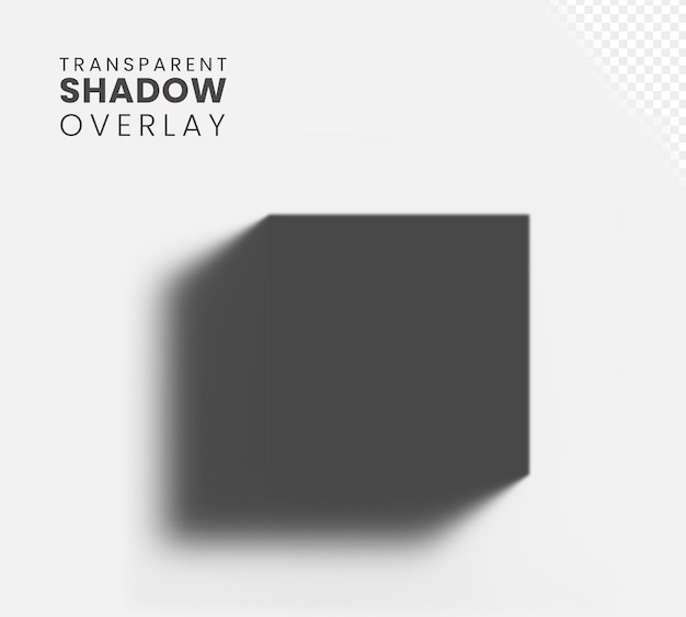 Transparent object drop shadow template