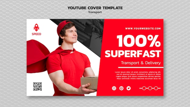 Free PSD transport concept youtube cover