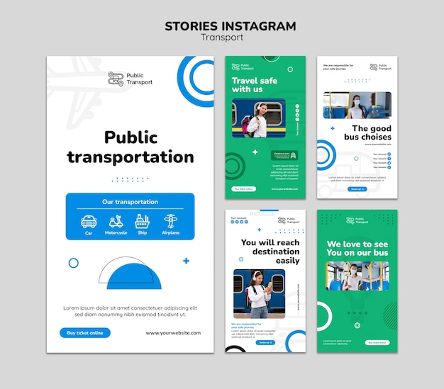 Free PSD transport service instagram stories