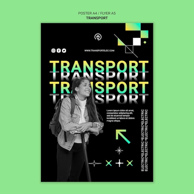 Free PSD transport template design