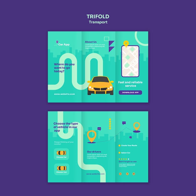 Free PSD transport template design