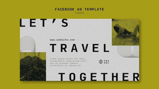 Travel adventure facebook template