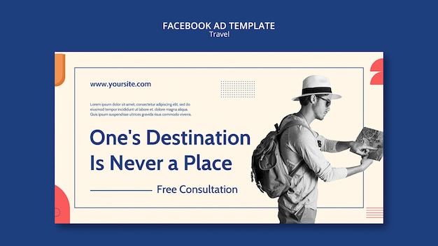 Travel adventure facebook template