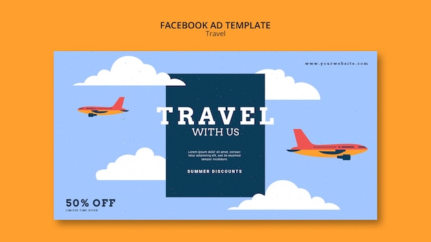 Free PSD travel adventure facebook template