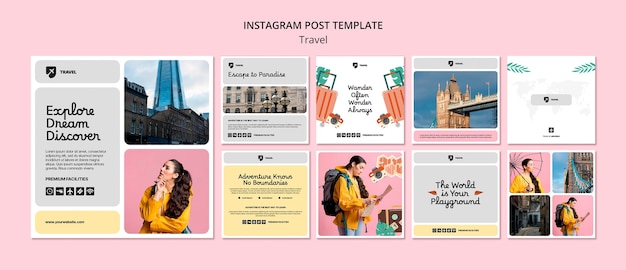 Travel adventure instagram posts