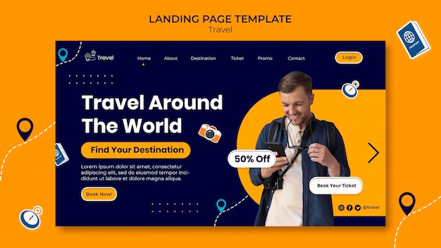 Travel adventure landing page