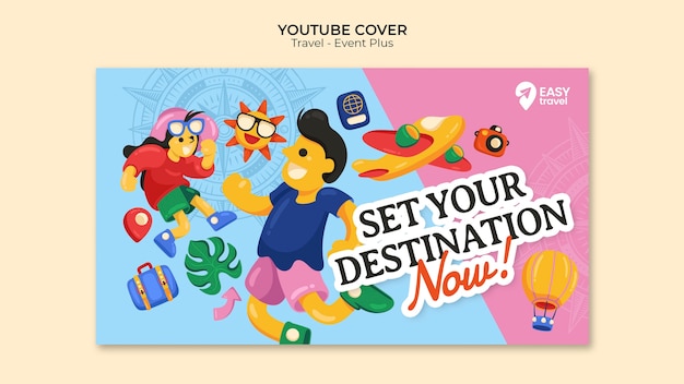 Travel and adventure youtube cover template