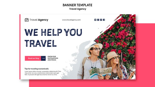 Travel agency banner theme